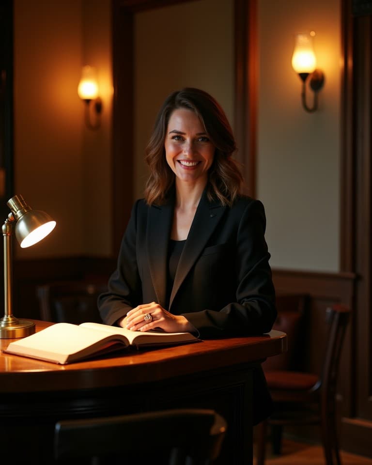 Host am Empfangspult eines Restaurants